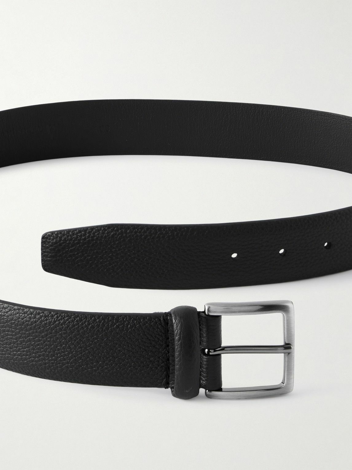 Anderson's - 3.5cm Full-Grain Leather Belt - Black