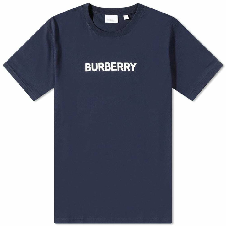 Photo: Burberry Men's Harriston Logo T-Shirt in Dark Charcoal Blue