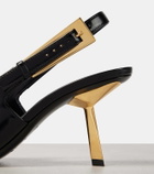 Saint Laurent Lee 75 leather slingback pumps