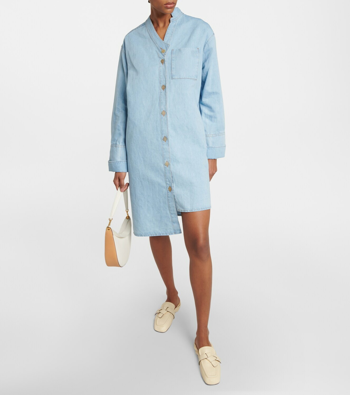Loewe - Asymmetric denim shirt dress Loewe