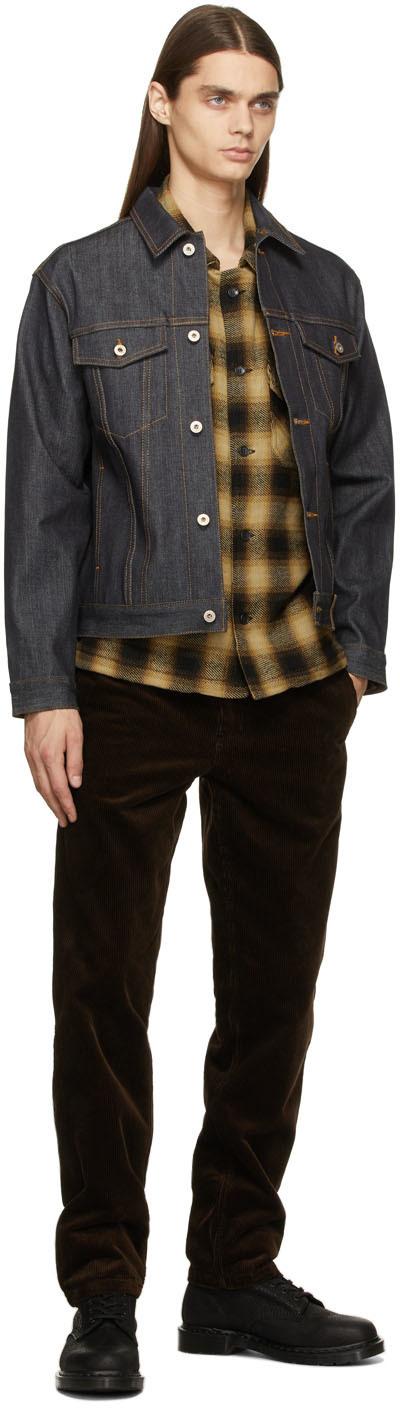 Naked & Famous Denim Tan Vintage Flannel Shirt