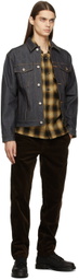 Naked & Famous Denim Tan Vintage Flannel Shirt