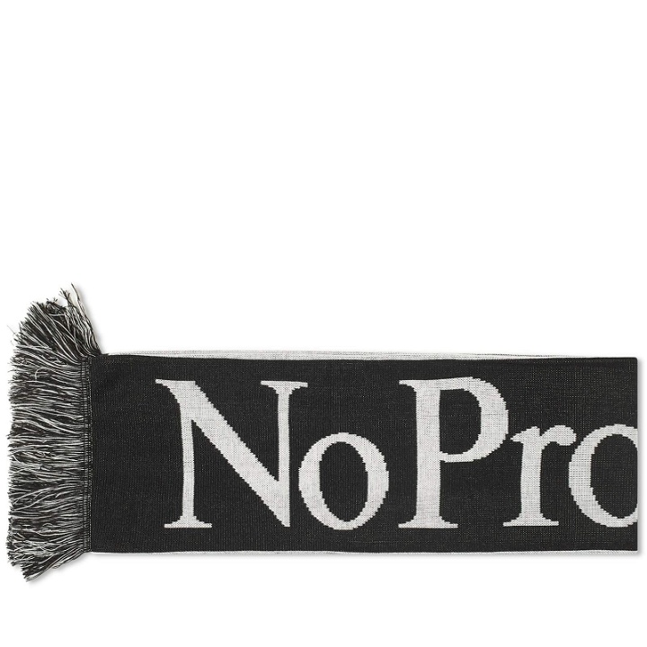 Photo: NoProblemo Men's Logo Scarf in Black/White 