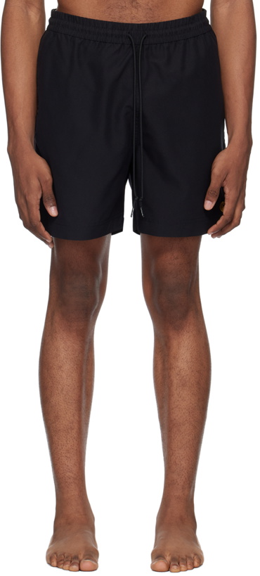 Photo: Carhartt Work In Progress Black Chase Swim Shorts