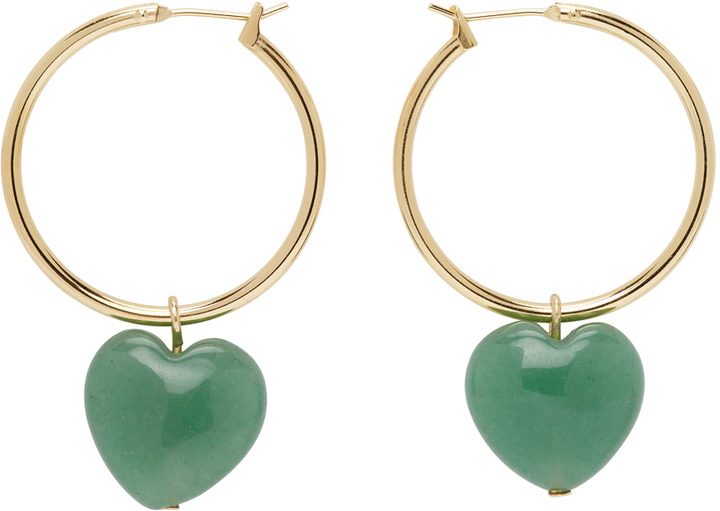 Photo: Paloma Wool Gold & Green Labravo Hoop Earrings