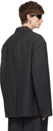 Acne Studios Gray Peaked Lapel Blazer