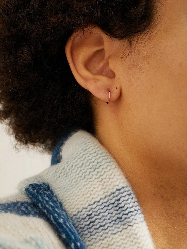 Photo: MARIA TASH - 9.5mm Rose Gold Single Hoop Earring