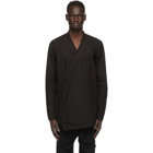 Julius Black Canvas Wrap Shirt