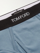 TOM FORD - Stretch-Cotton Briefs - Blue