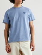 A.P.C. - Logo-Embroidered Cotton-Jersey T-Shirt - Blue
