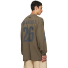 Fear of God ESSENTIALS Khaki Merch Long Sleeve T-shirt