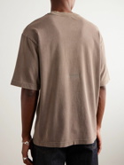 Acne Studios - Extorr Logo-Appliquéd Garment-Dyed Cotton-Jersey T-Shirt - Brown