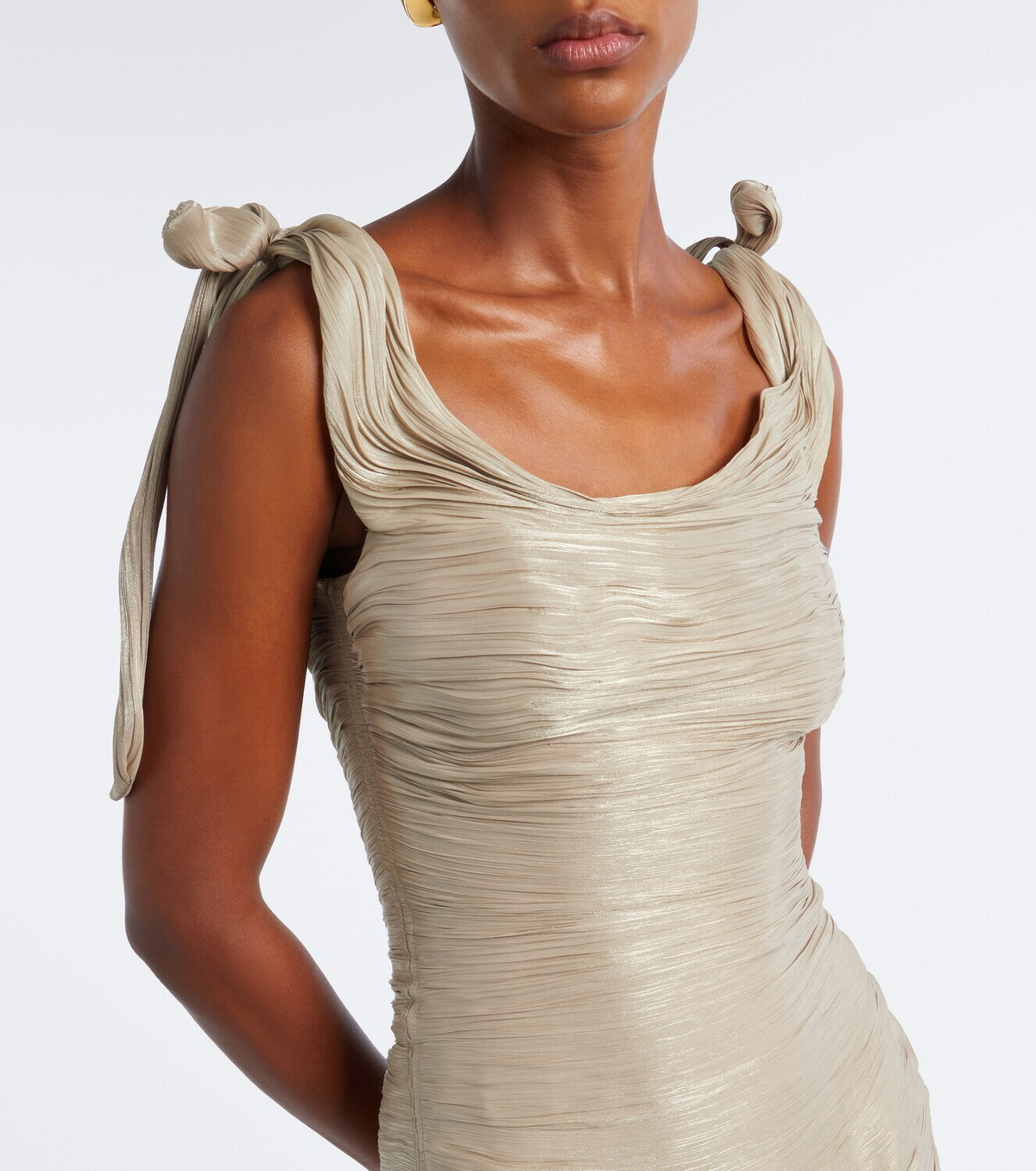 Marmar Halim Pleated taffeta gown