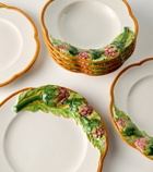 Les-Ottomans Artichoke set of 4 ceramic dinner plates