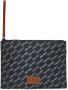 Kenzo Black Large Sport Monogram Clutch Bag