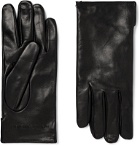 Bottega Veneta - Cashmere-Lined Leather Gloves - Black