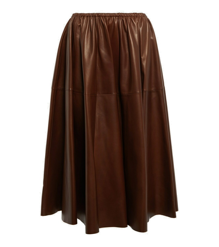 Photo: Tod's - Leather midi skirt