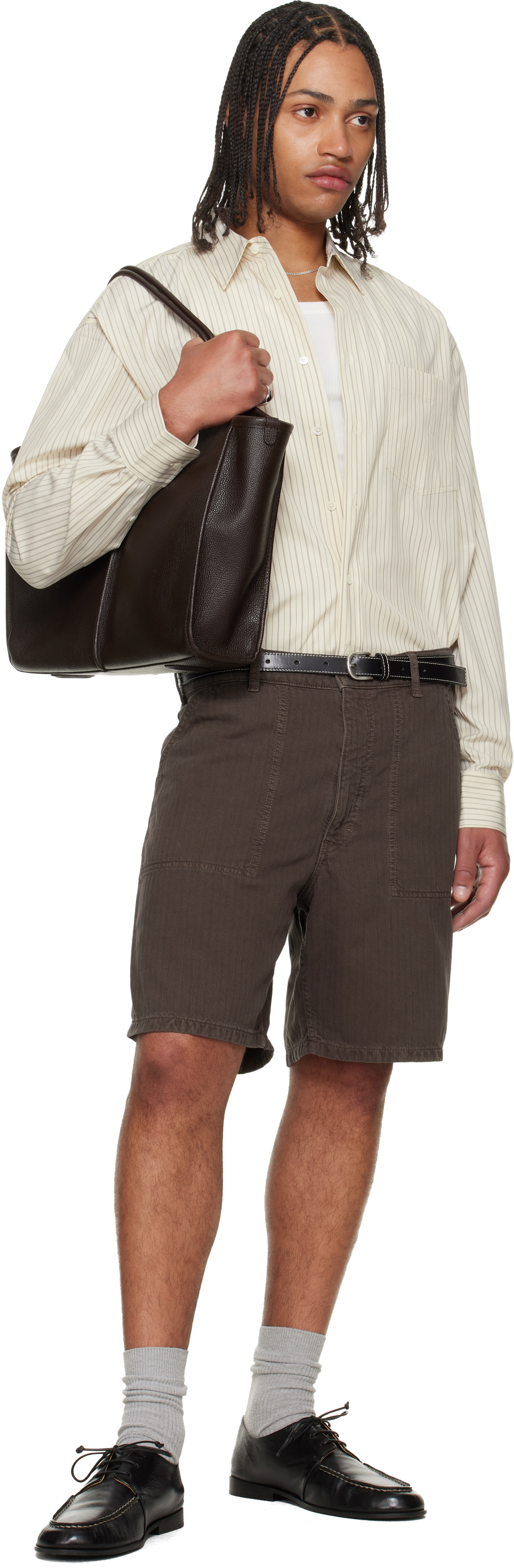 JEANERICA Brown Genua Worker Chino Shorts
