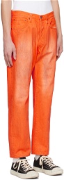 Acne Studios Orange Relaxed-Fit Jeans
