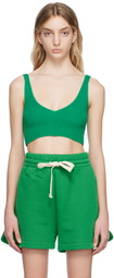 HALFBOY Green V-Neck Tank Top