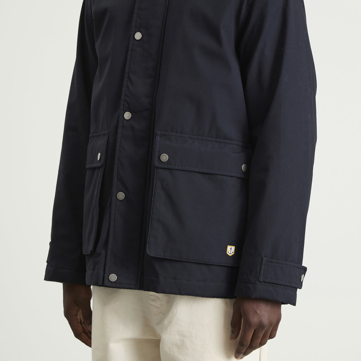 Armor-Lux Men's Quilted Work Jacket in Rich Navy