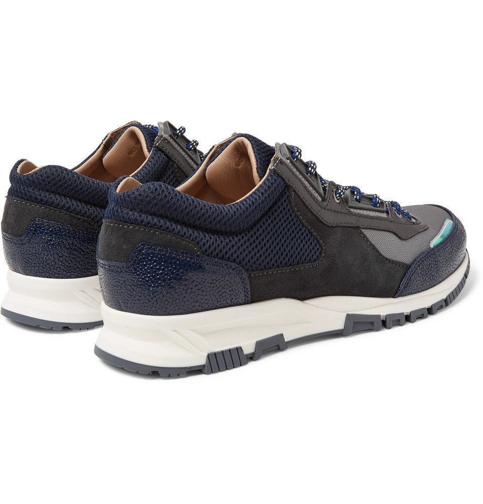 Lanvin - Suede and Textured-Leather Sneakers - Men -