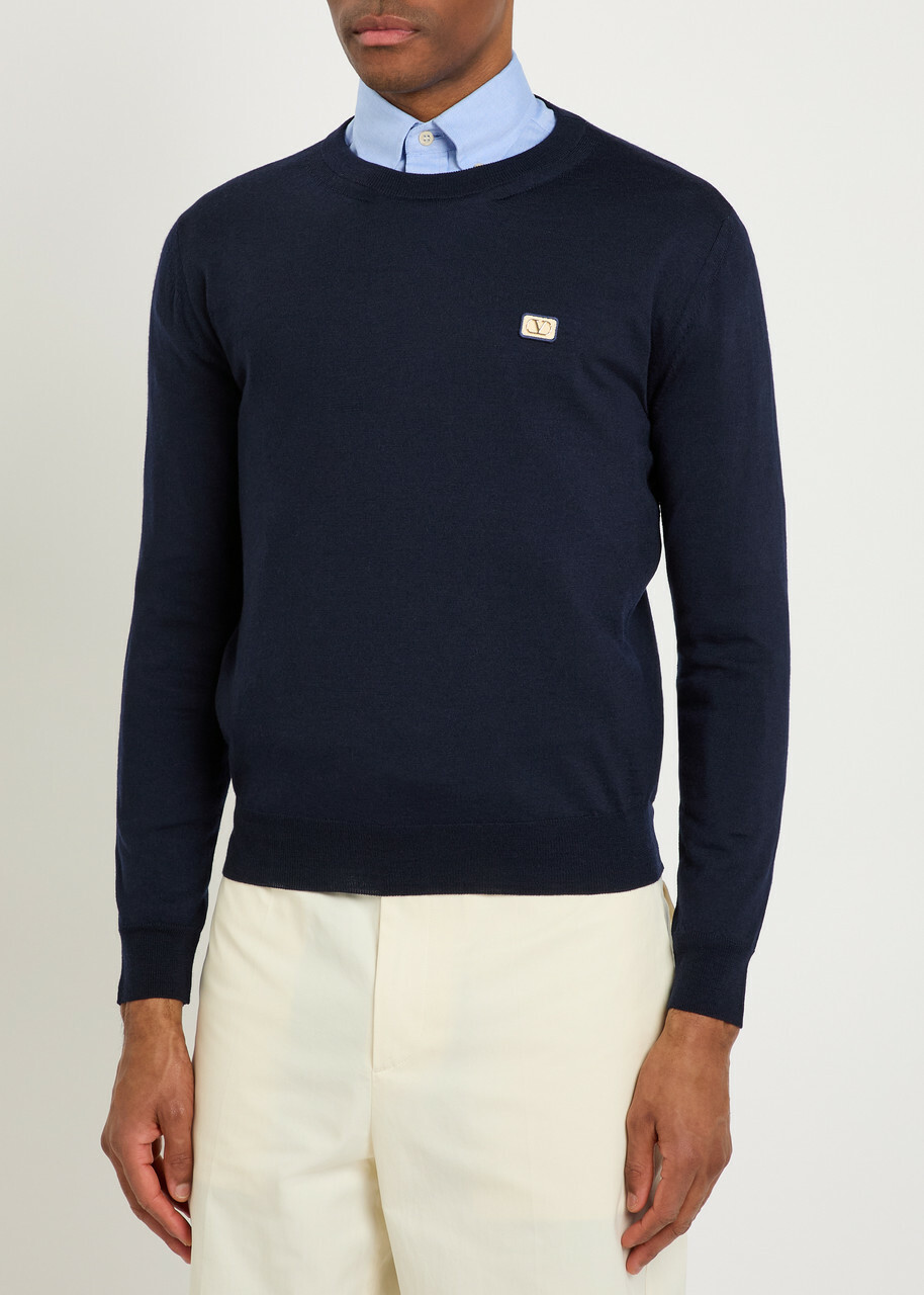 Valentino Garavani Wool Jumper Navy