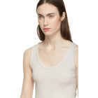 Amo Off-White Rib Crop Tank Top