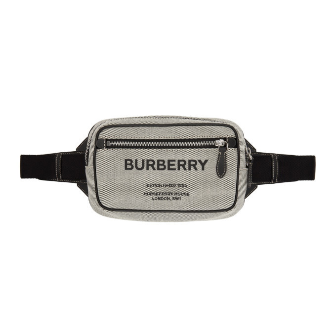 Photo: Burberry Grey Canvas Horseferry Bum Bag