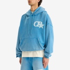 Cole Buxton Men's CB Star Distressed Pocket Hoodie in Washed Blue