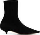 The Row Black Liisa Kitten Boots