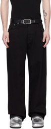 Dries Van Noten Black Five-Pocket Jeans