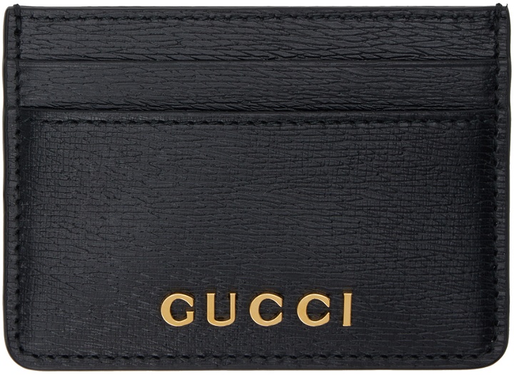 Photo: Gucci Black Script Card Holder