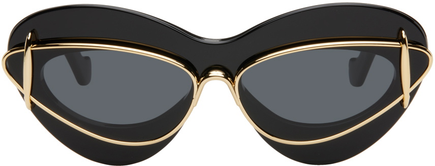LOEWE Black Cat-Eye Double Frame Sunglasses Loewe