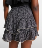 Marant Etoile Jocadia polka-dot ruffled cotton shorts