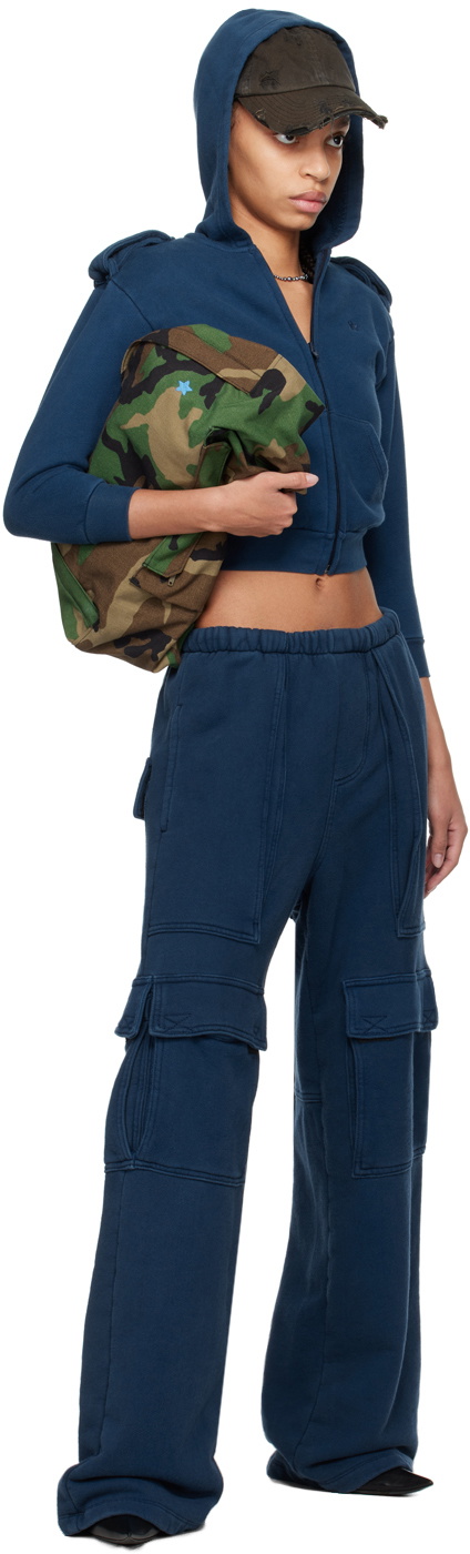 GREG ROSS Navy Cargo Lounge Pants