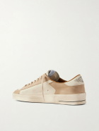 Golden Goose - Stardan Distressed Colour-Block Full-Grain Nubuck and Leather Sneakers - Neutrals