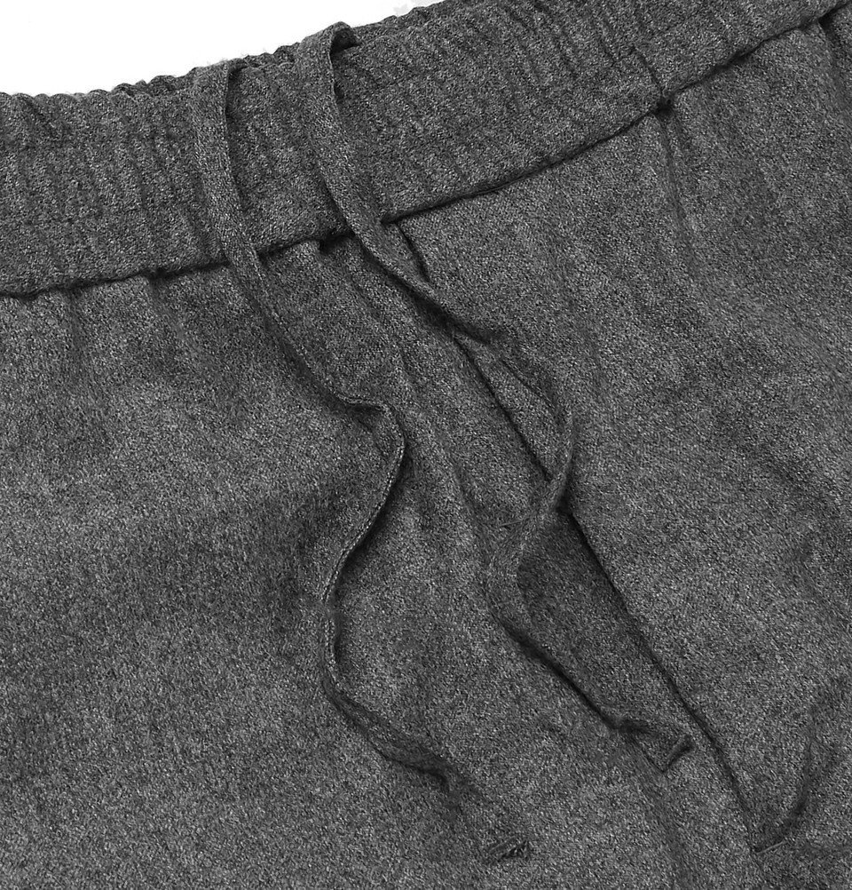 Navy Drawstring wool-twill trousers | Thom Sweeney | MATCHESFASHION US