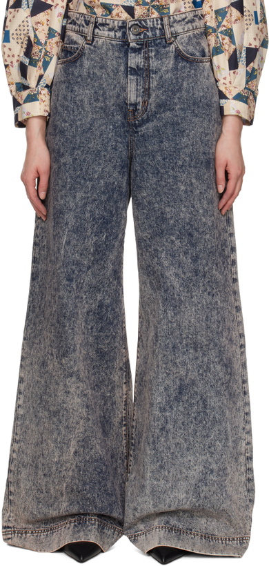 Photo: Weekend Max Mara Blue & Beige Pallore Jeans