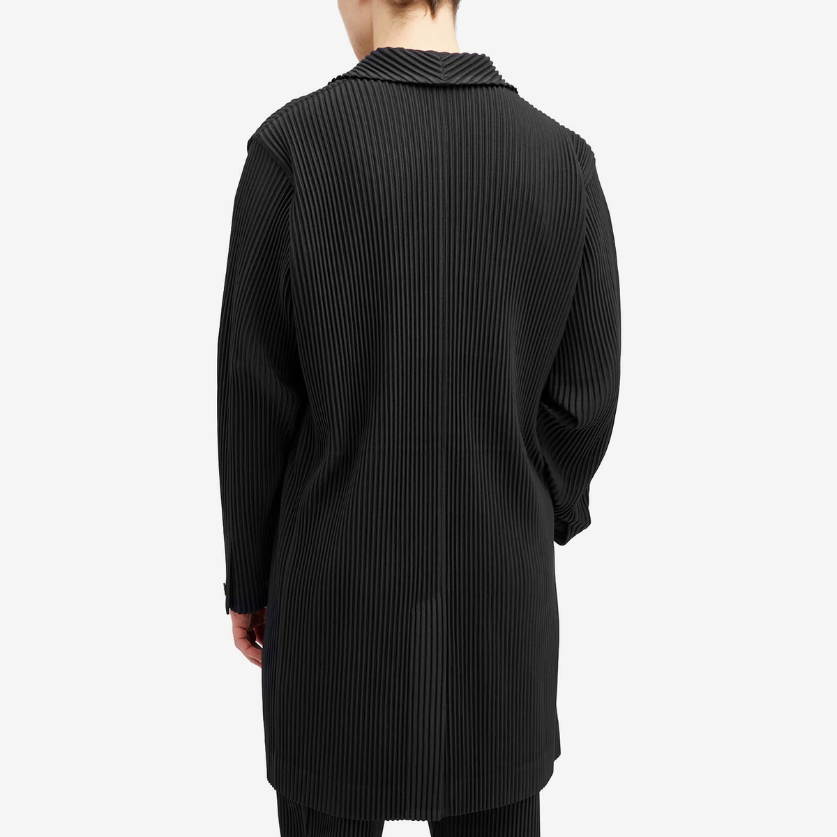 Homme Plissé Issey Miyake Men's Pleated Single Breasted Jacket in