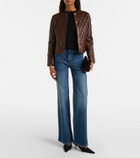 Nili Lotan Amy cropped quilted leather jacket