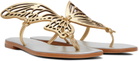 Sophia Webster Gold Talulah Flat Sandals