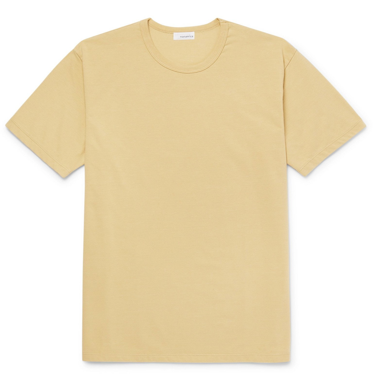 nanamica - Ribbed Cotton and COOLMAX-Blend Jersey T-Shirt - Yellow 