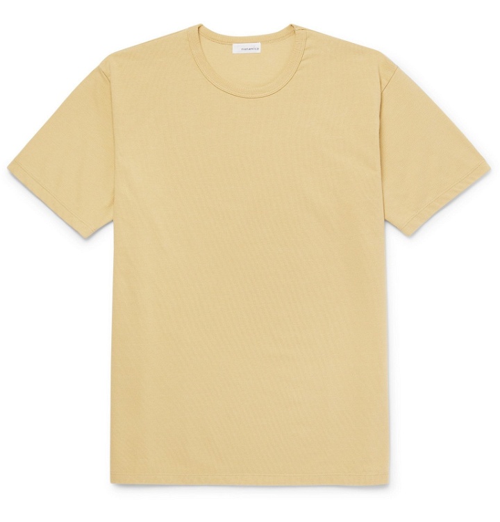 Photo: nanamica - Ribbed Cotton and COOLMAX-Blend Jersey T-Shirt - Yellow