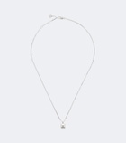 Fendi FF sterling silver pendant necklace