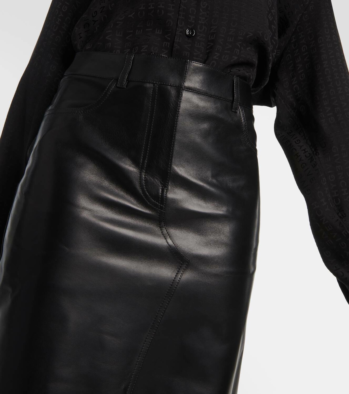 スカート GIVENCHY 4G LOGO NAPPA MIDI SKIRT Givenchy Leather midi skirt Givenchy