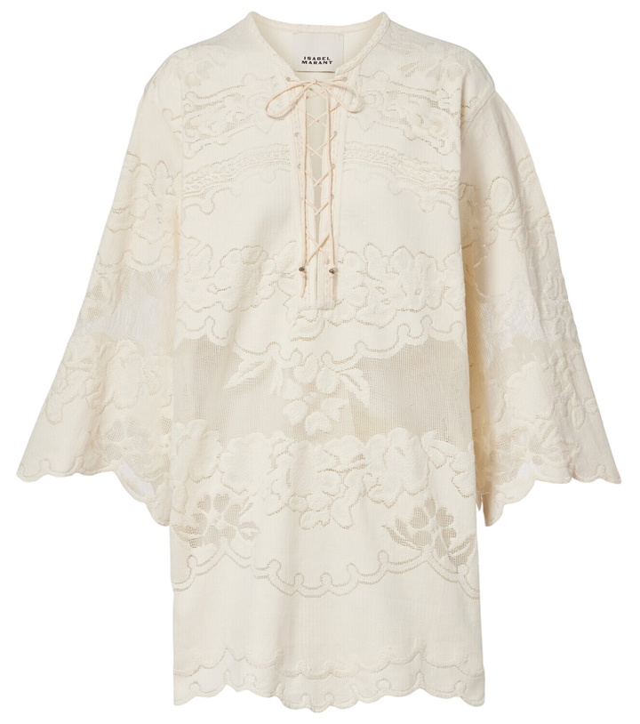 Photo: Isabel Marant Solara embroidered cotton-blend minidress