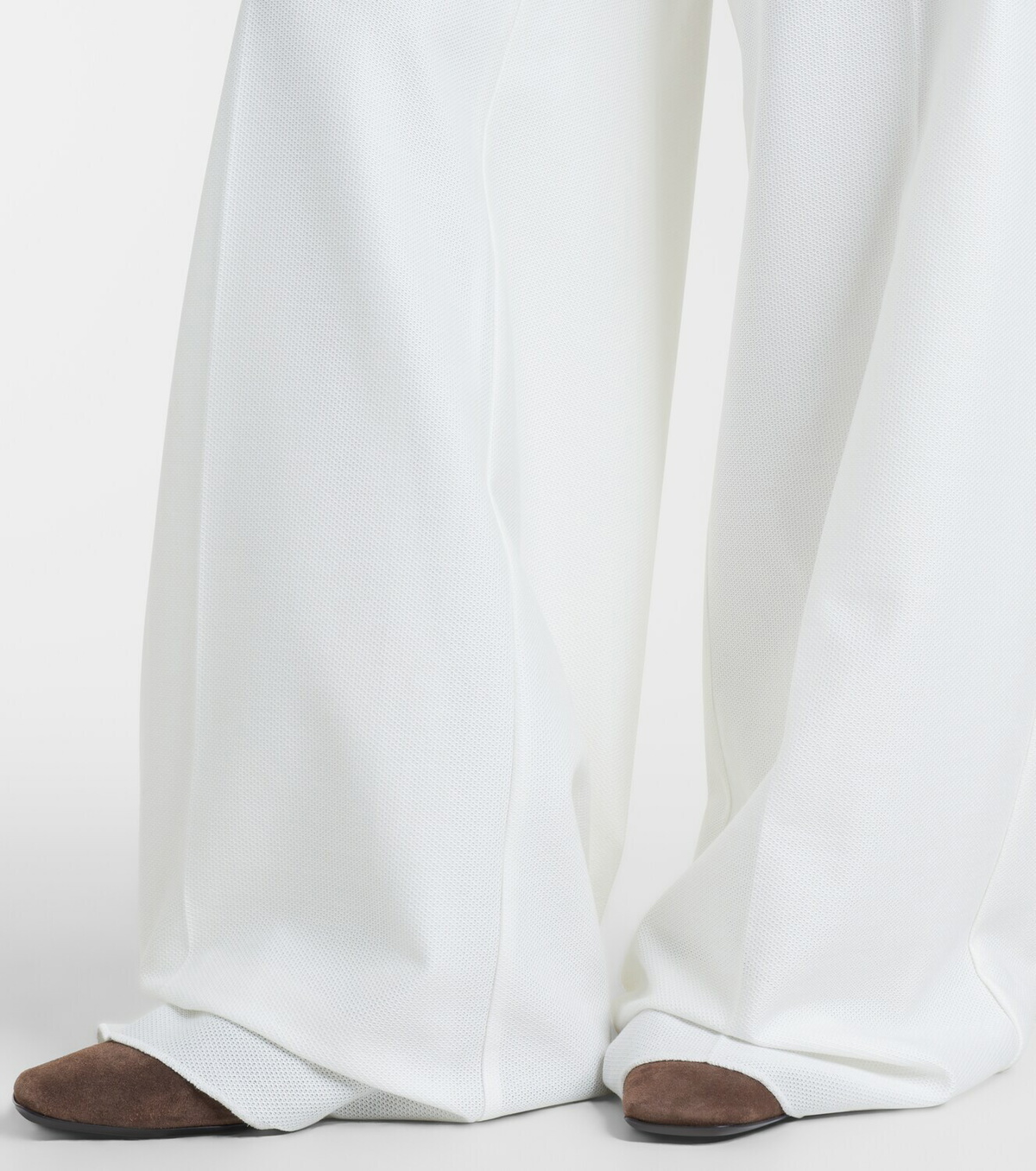 Max Mara Cotton piqué wide-leg pants