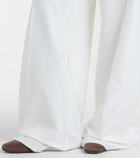 Max Mara Cotton piqué wide-leg pants