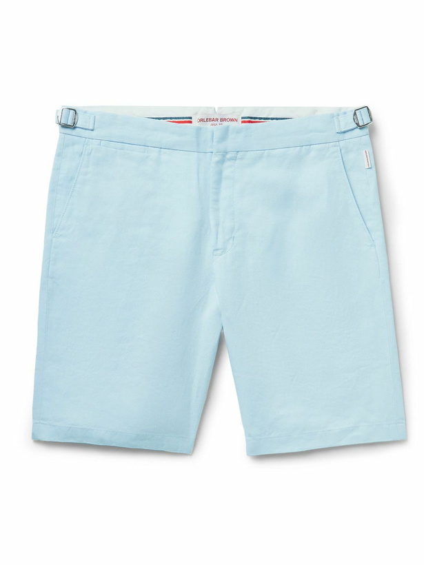 Photo: Orlebar Brown - Norwich Slim-Fit Linen Shorts - Blue